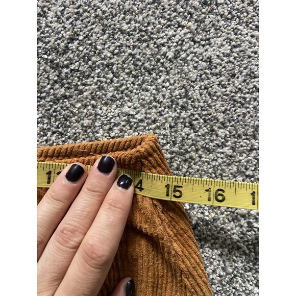 YMI Jeans Brown Corduroy Mini Skirt Front Buttons 7/28 A line Y2K Preppy Boho - Picture 4 of 7